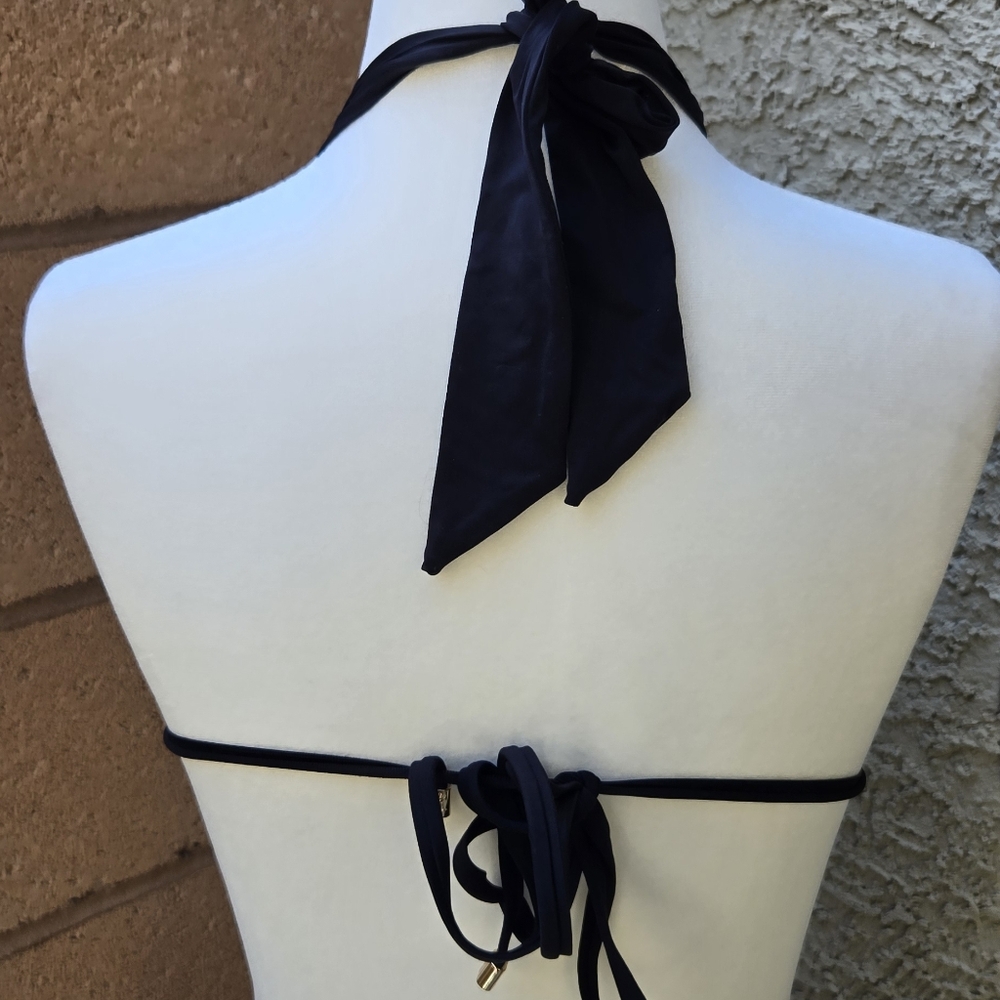 Dolcessa Black Bling Padded Bikini Top NWOT - Picture 6 of 8